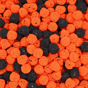 Black & Orange Dots